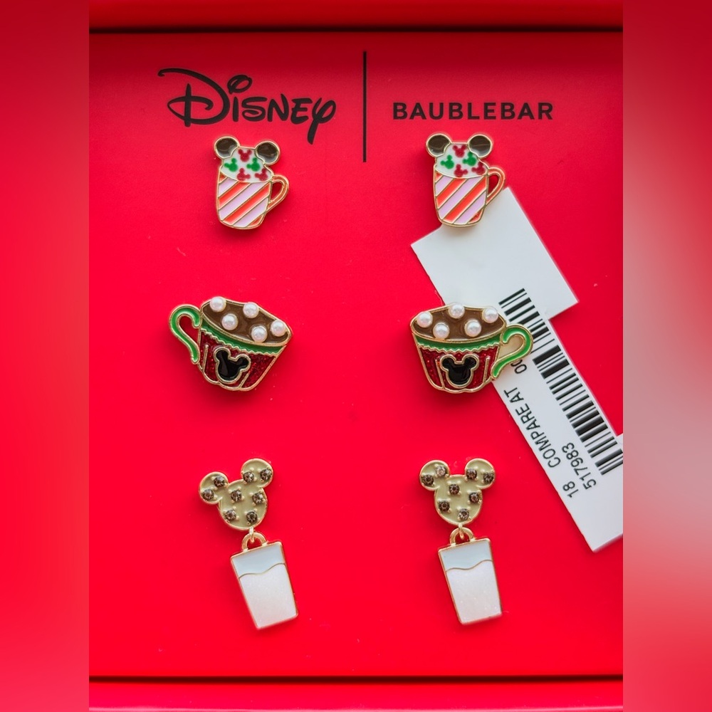 Disney x Baublebar Mickey Mouse Christmas Earrings